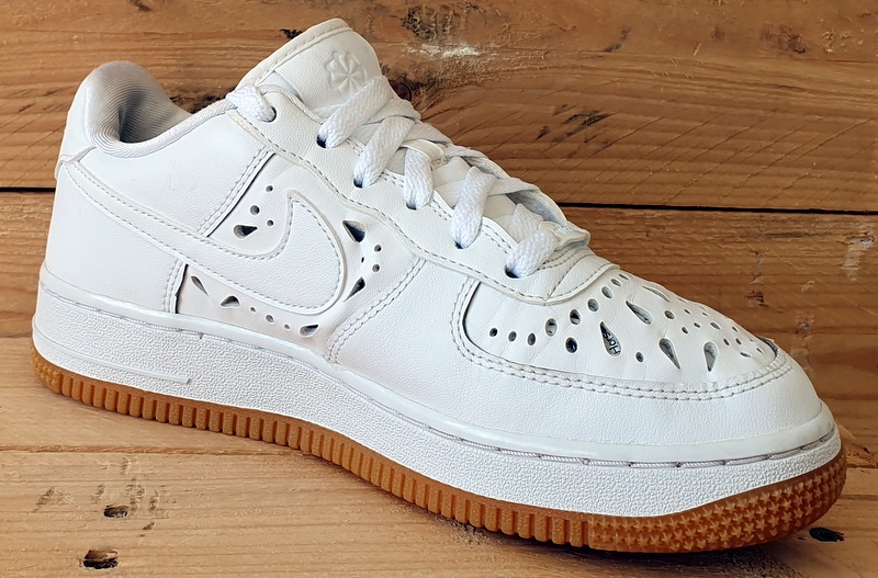 Nike Air Force 1 GS Leather Trainers UK4/US4.5Y/EU36.5 AQ7740-100 Floral White