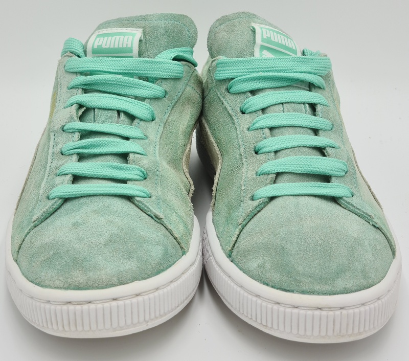 puma mint green trainers