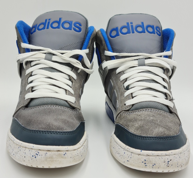 Adidas Basketball Leather/Suede Trainers F98556 Grey/Blue/White UK8/US8 ...