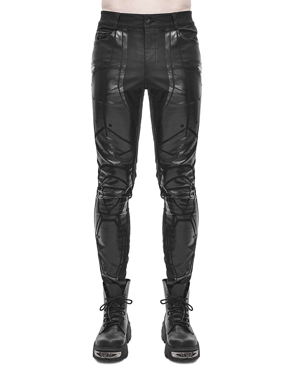 Devil Fashion Mens Cyberpunk Goth Pants Trousers Jeans Black Robotics ...