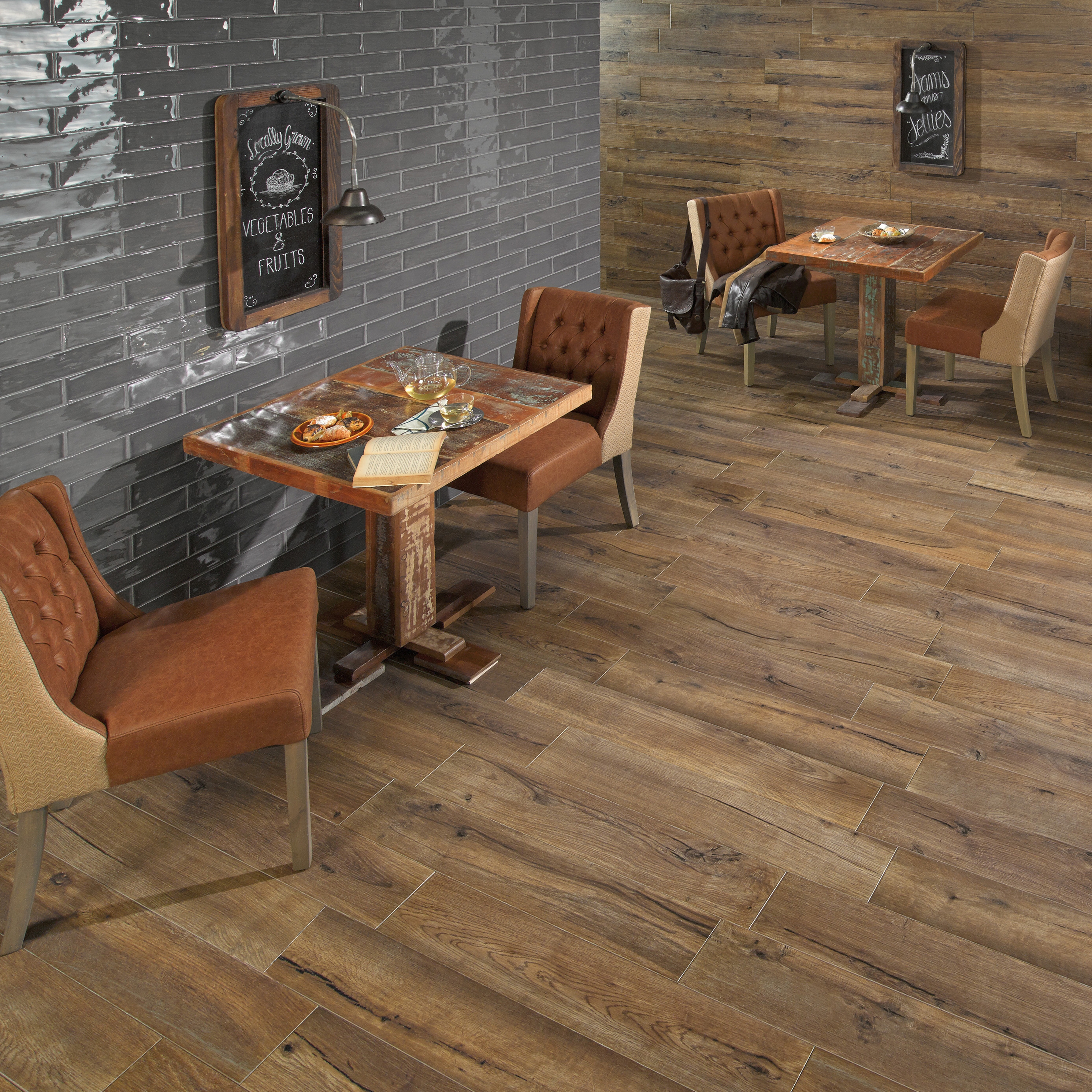 Muniellos Wenge Wood Effect Brown Porcelain Floor Wall 122x20 Tiles Muniellos Wenge Wood Effect Brown Porcelain Floor Wall