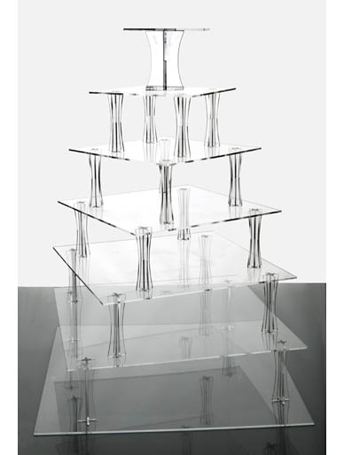 Spiral 7 Tier Clear Acrylic Cup Cake Stand