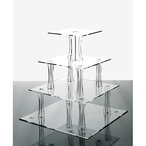Cupcake Stand 4 Tier Square Acrylic Party Wedding Cake Stand eBay