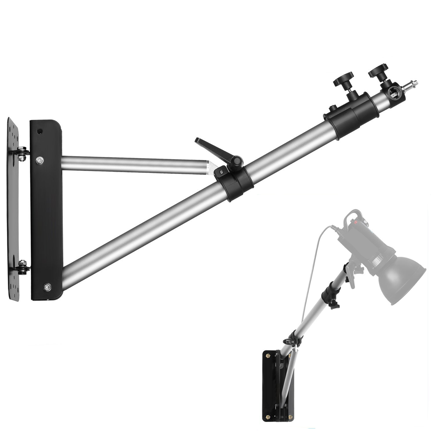 Phot-R Photo Studio 136cm Wall Mount Boom Arm Light Support 5/8