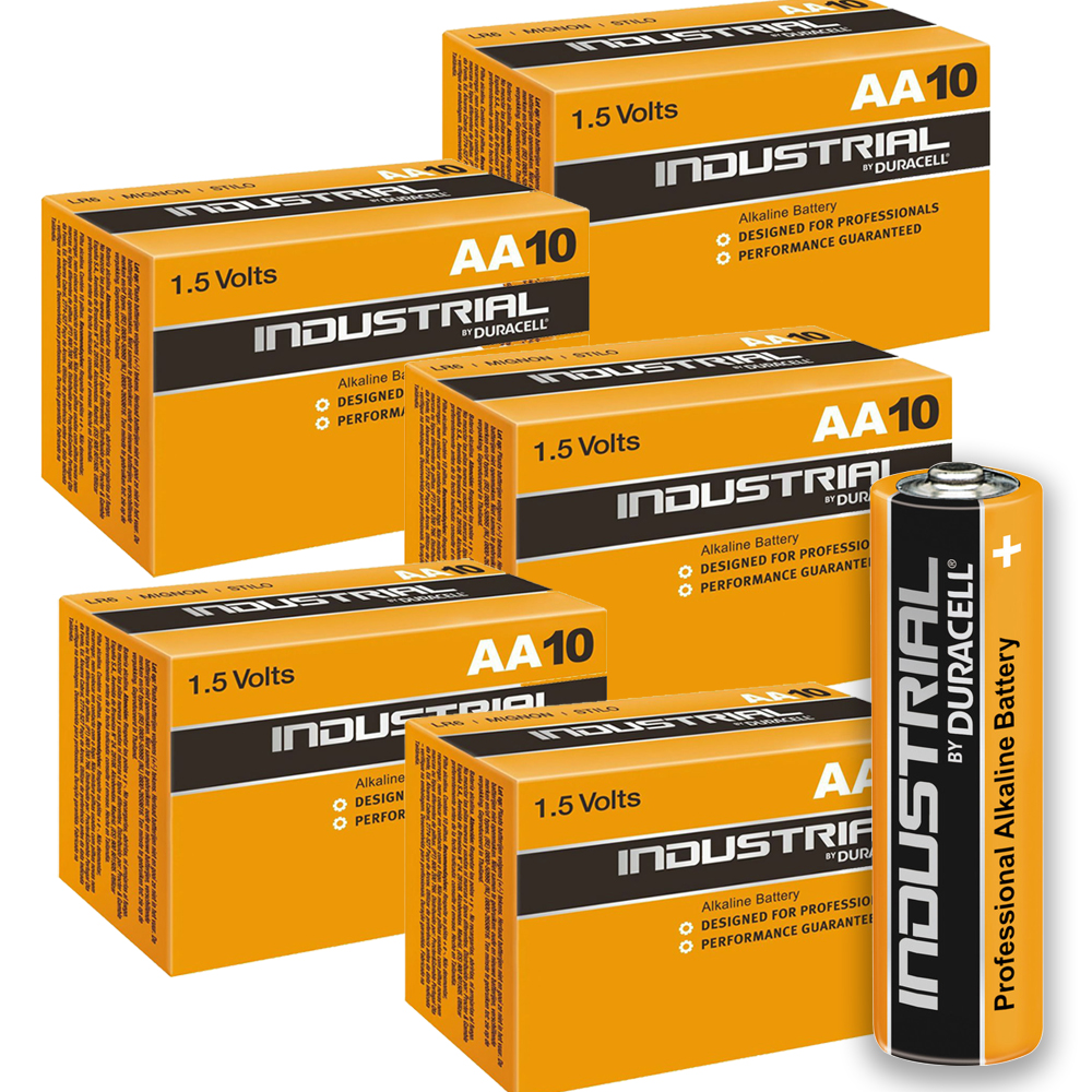 50 Duracell Industrial AA Alkaline Batteries Replaces Procell MN1500 1