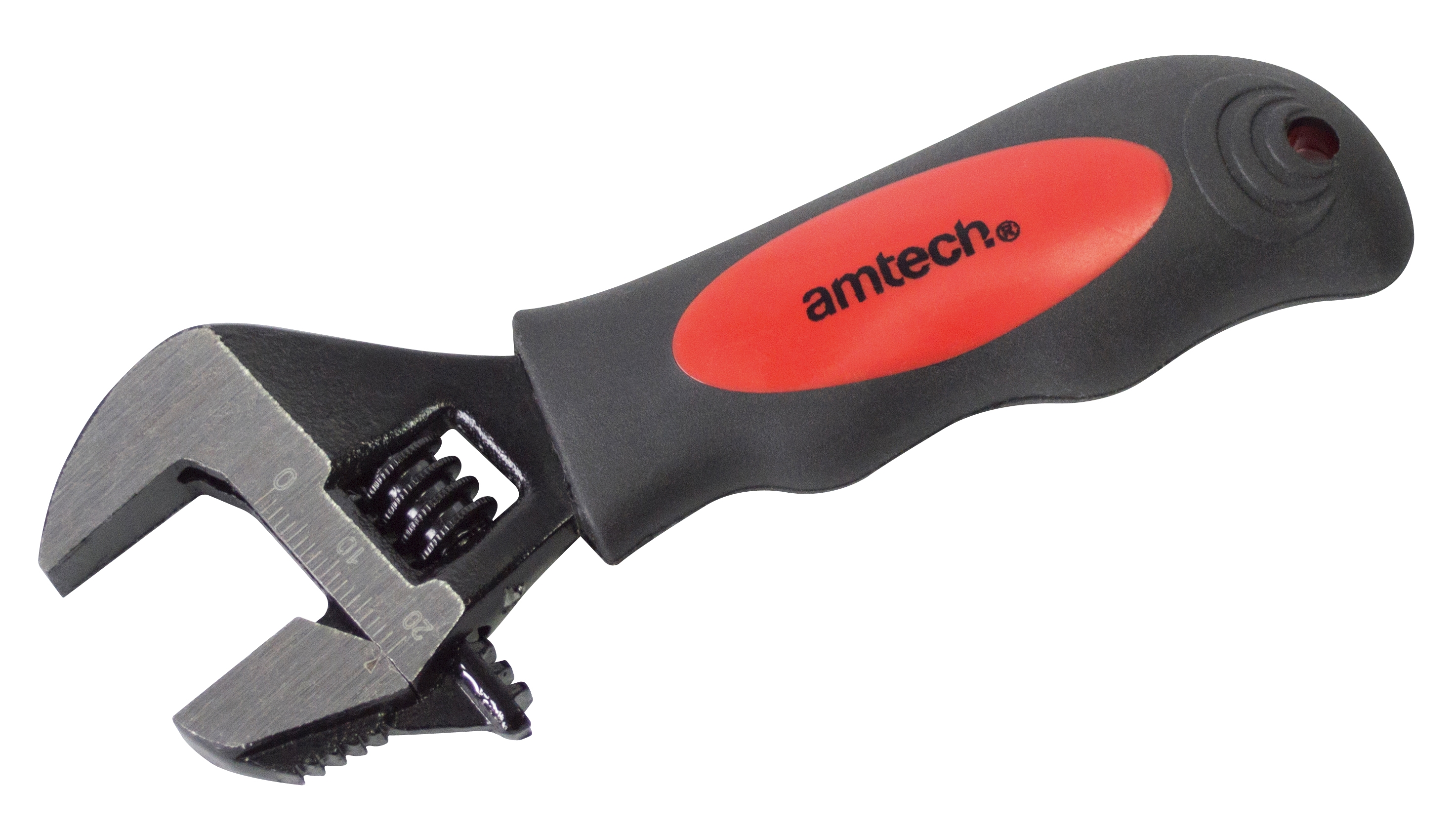 AmTech 2in1 20mm Stubby Adjustable Pipe Wrench Spanner Rubber Handle