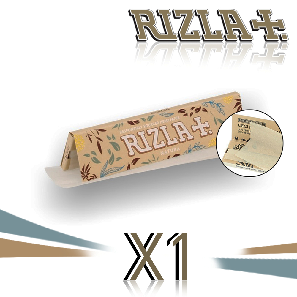 RIZLA NATURA Kingsize Slim Rolling Papers Premium Natural Organic Rizzla Hemp 