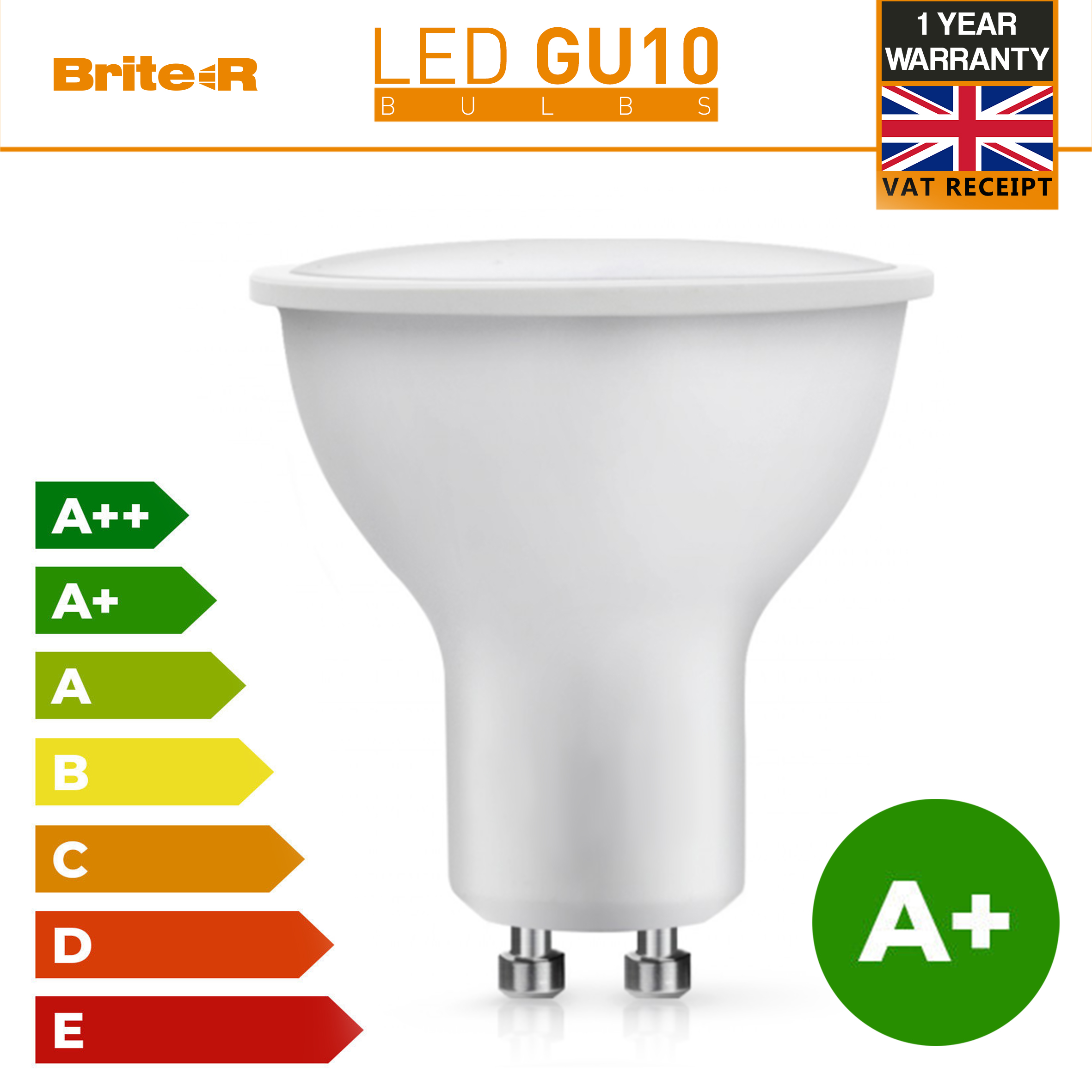 10x 5W GU10 LED SMD Bulbs Spotlight Warm Cool Day White Lamps Down