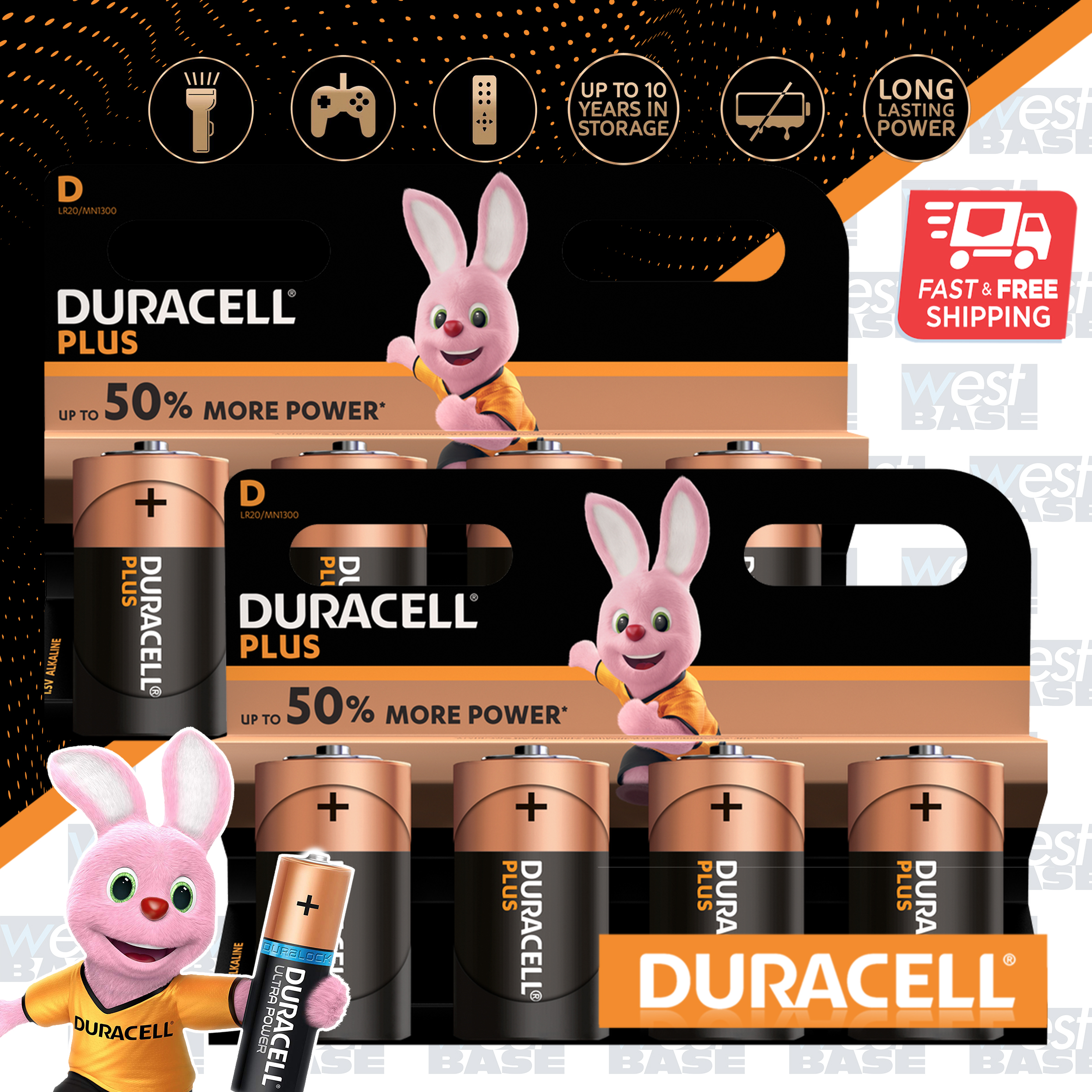 Duracell Plus Power Aa Aaa C D 9v Alkaline Batteries Duralock Longest Expiry Ebay 4575