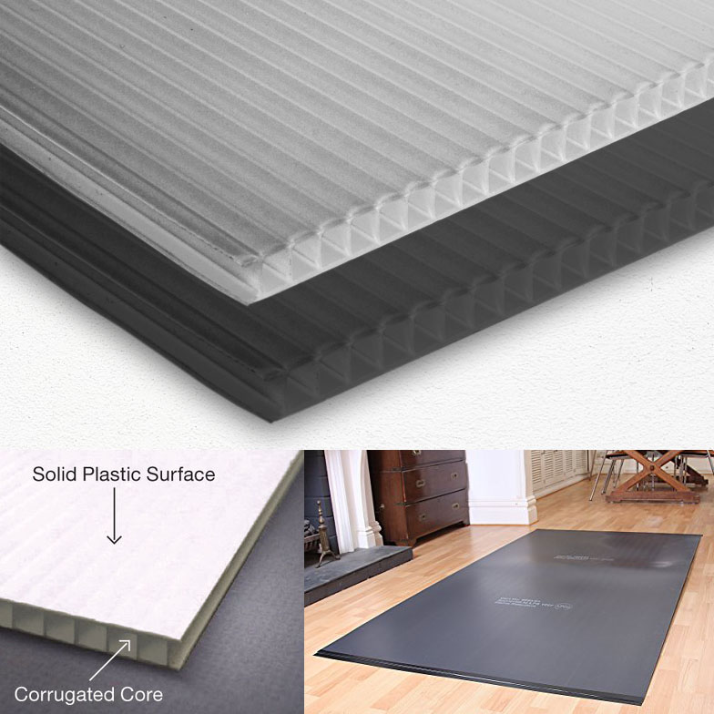 Correx Sheet Corrugated Floor Protection Cover Plastic Board 1.2x2.4m