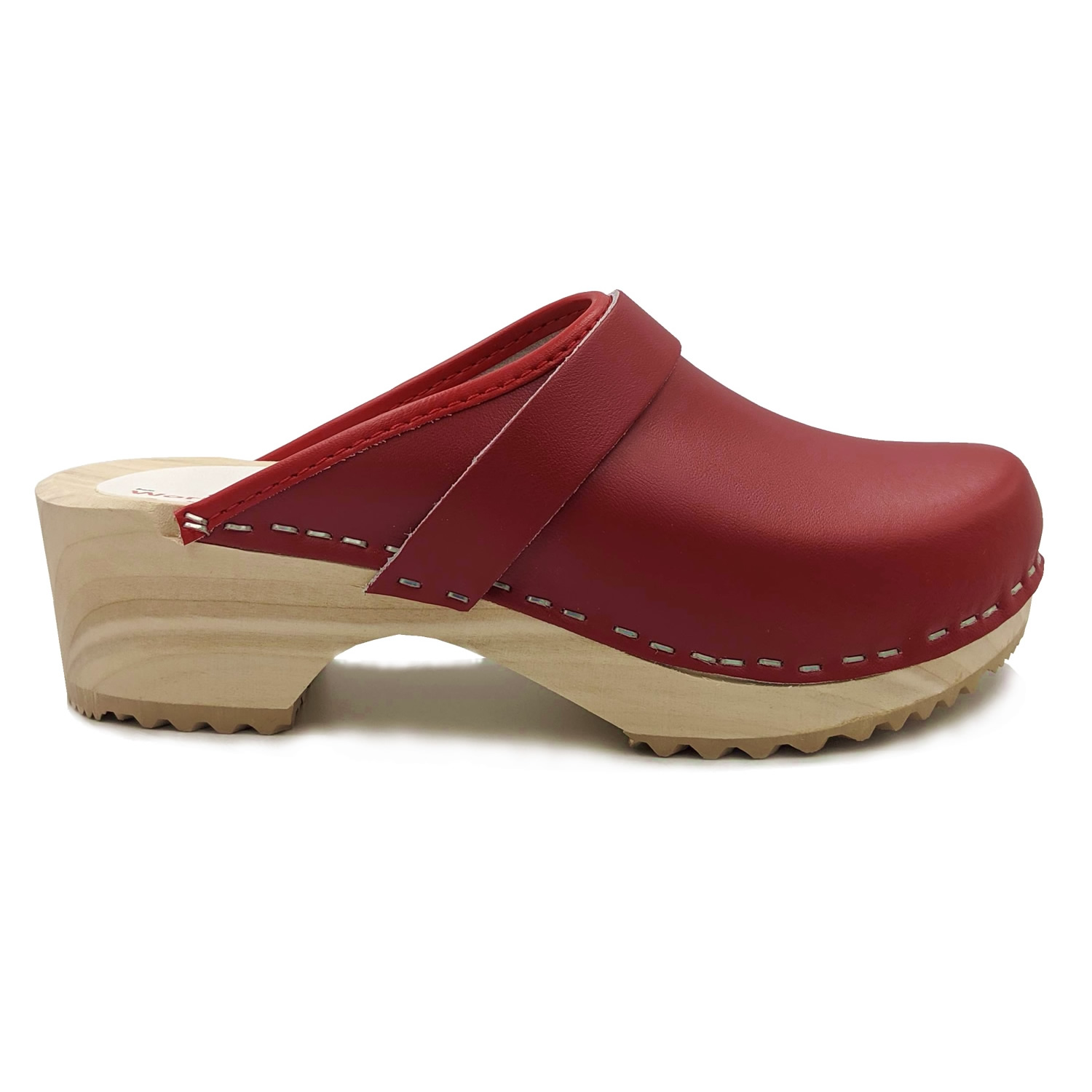 AM-Toffeln Swedish Style Clogs in Red (100) - Wooden Footbed | eBay