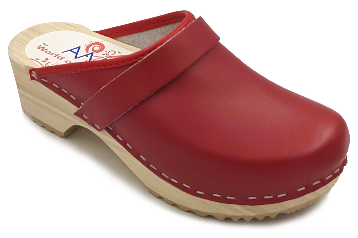 AM-Toffeln 100 Clogs in Red - Wooden Footbed | eBay