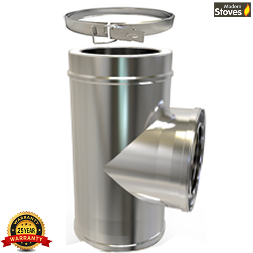 Twin Wall Chimney Pipe Stainless Steel for Wood Burning 6 inch Multi