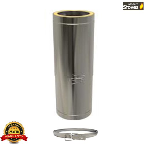 Twin Wall Chimney Pipe Stainless Steel for Wood Burning 6 inch Multi