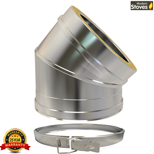Twin Wall Chimney Pipe Stainless Steel for Wood Burning 6 inch Multi