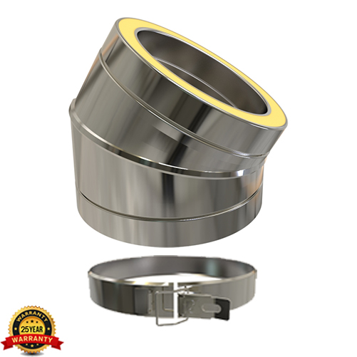 5 Inch Twin Wall Chimney Pipe Stainless Steel for Wood Burning Multi fuel Stoves - Picture 39 of 72