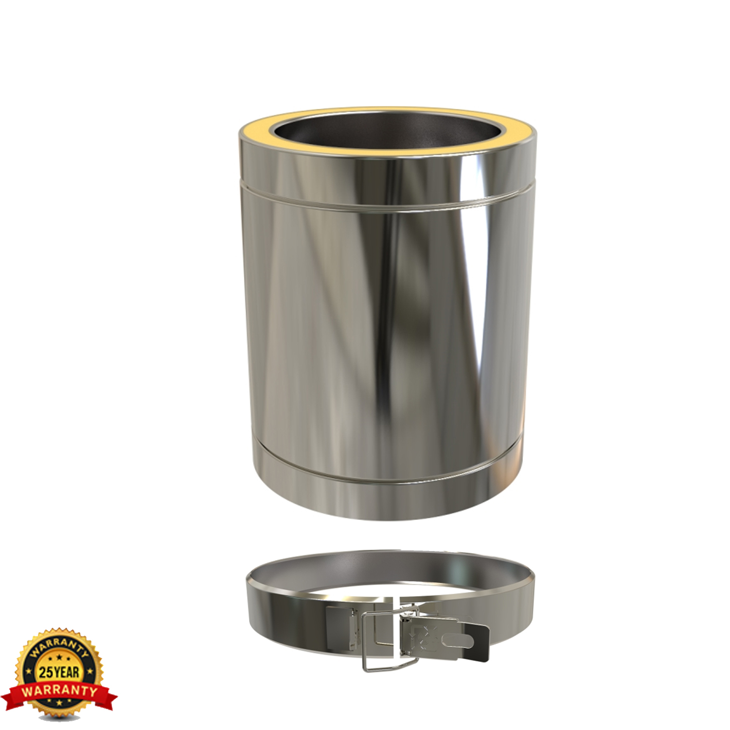 5 Inch Twin Wall Chimney Pipe Stainless Steel for Wood Burning Multi fuel Stoves - Picture 31 of 72