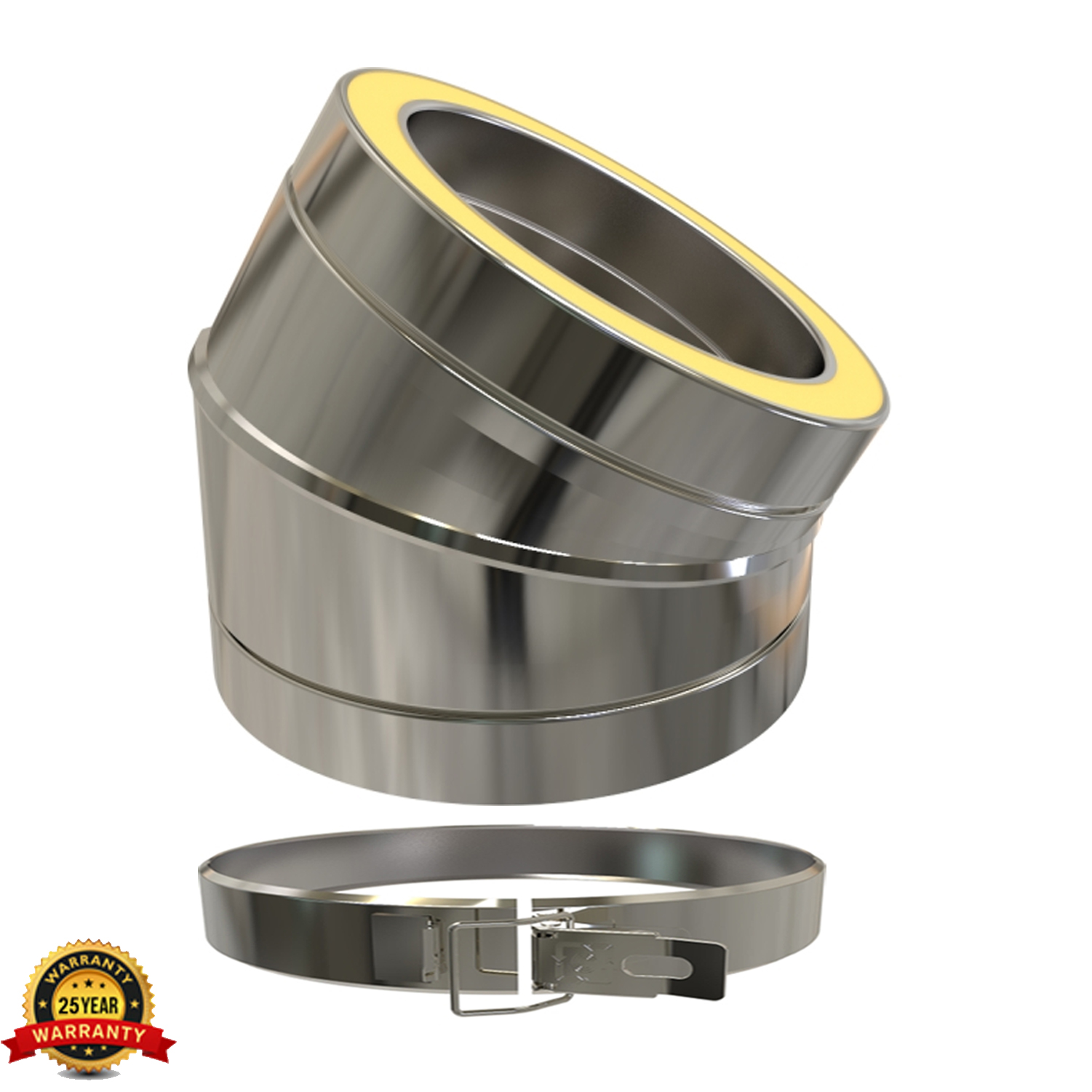 5 Inch Twin Wall Chimney Pipe Stainless Steel for Wood Burning Multi fuel Stoves - Picture 38 of 72