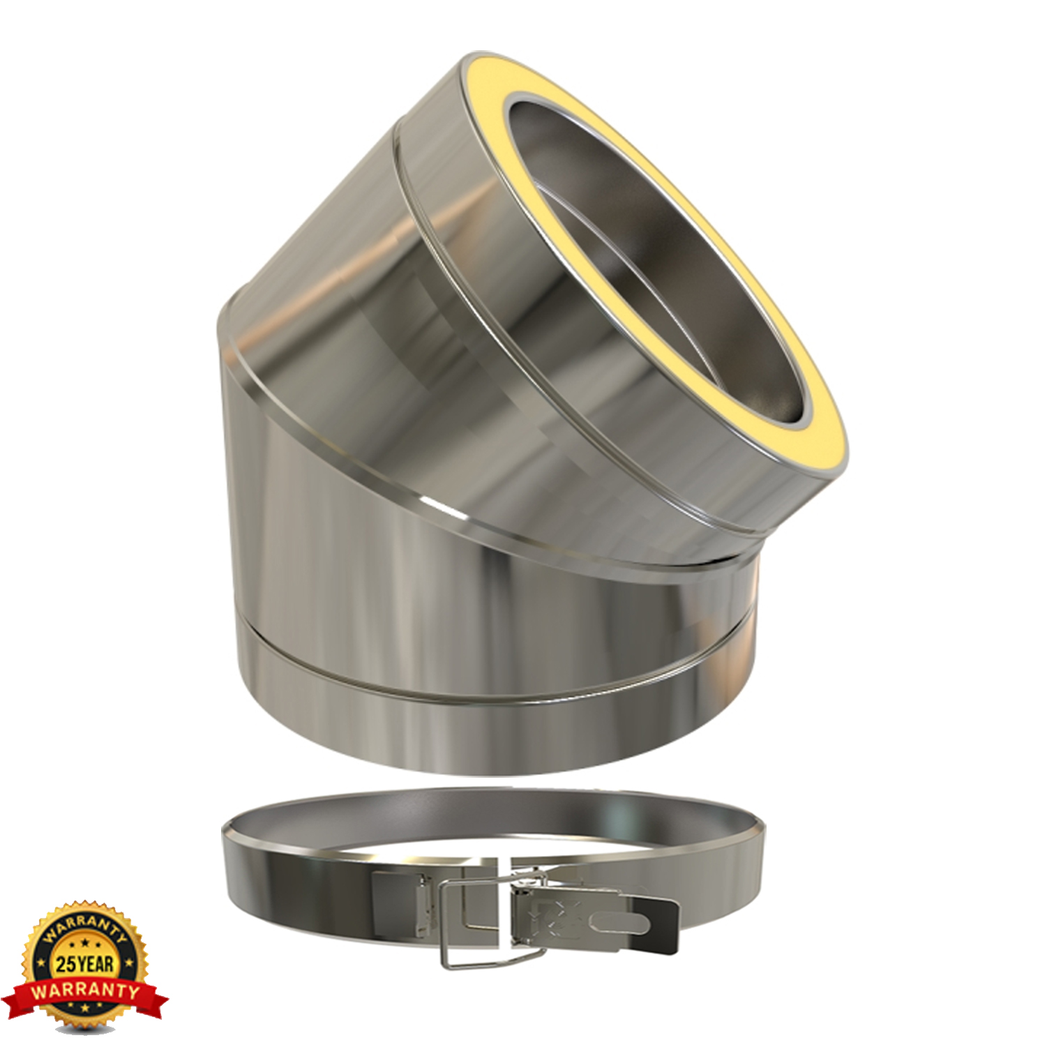 5 Inch Twin Wall Chimney Pipe Stainless Steel for Wood Burning Multi fuel Stoves - Picture 37 of 72