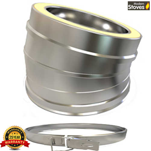 Twin Wall Chimney Pipe Stainless Steel for Wood Burning 6 inch Multi