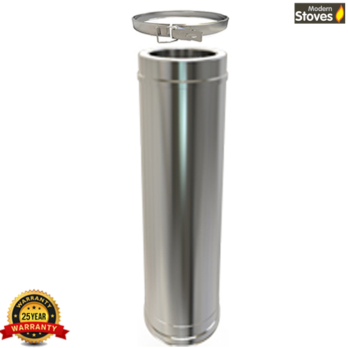 Twin Wall Chimney Pipe Stainless Steel for Wood Burning 6 inch Multi